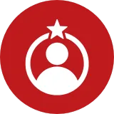 Icon of a badge symbolizing certified and experienced home inspectors.
