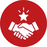 Two hands shaking symbol representing veteran-owned and locally trusted Orlando home inspection services.