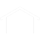 Icon of a house roof representing inspection of the roof, attic, and insulation.
