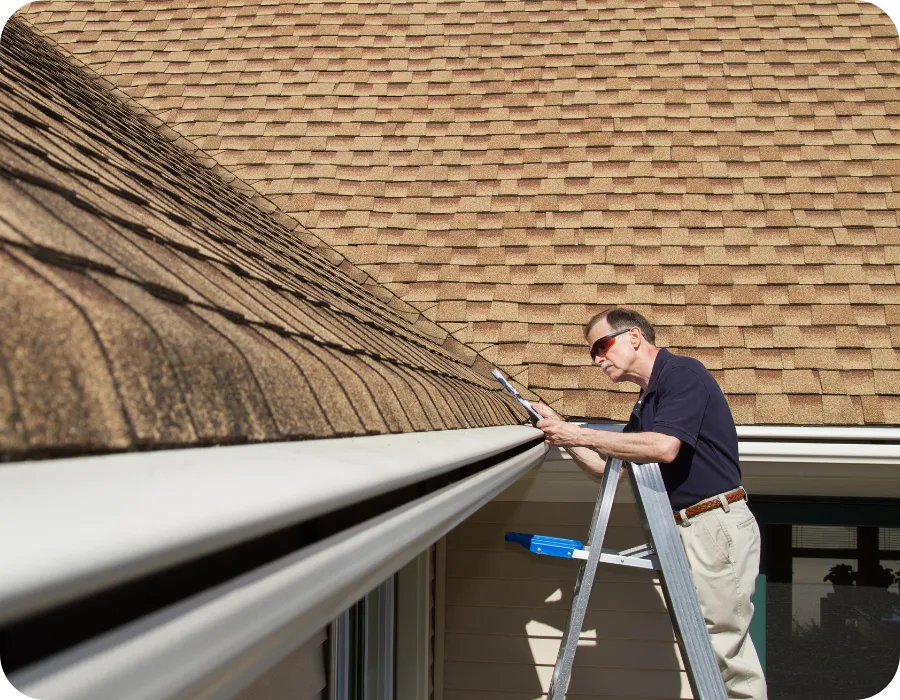 Roof inspection in Polk County, FL for 4-point insurance inspection.