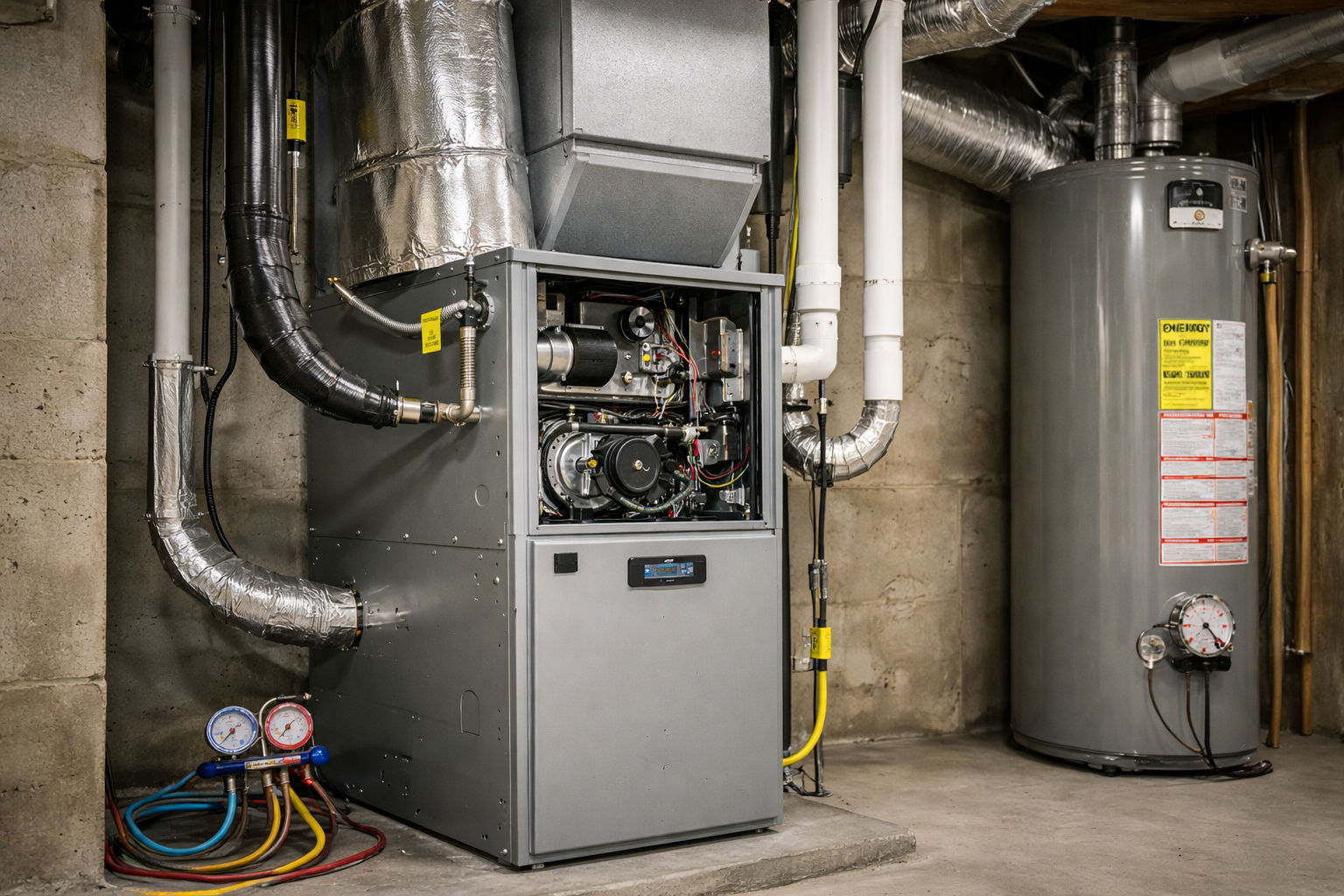 Aging HVAC system inspected during Orlando home inspection